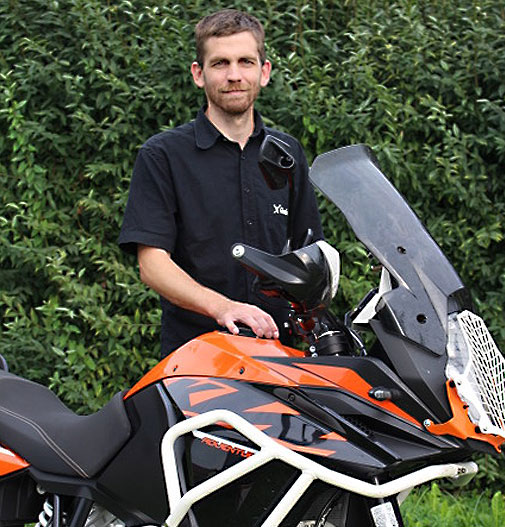 Klemens mit Motorrad